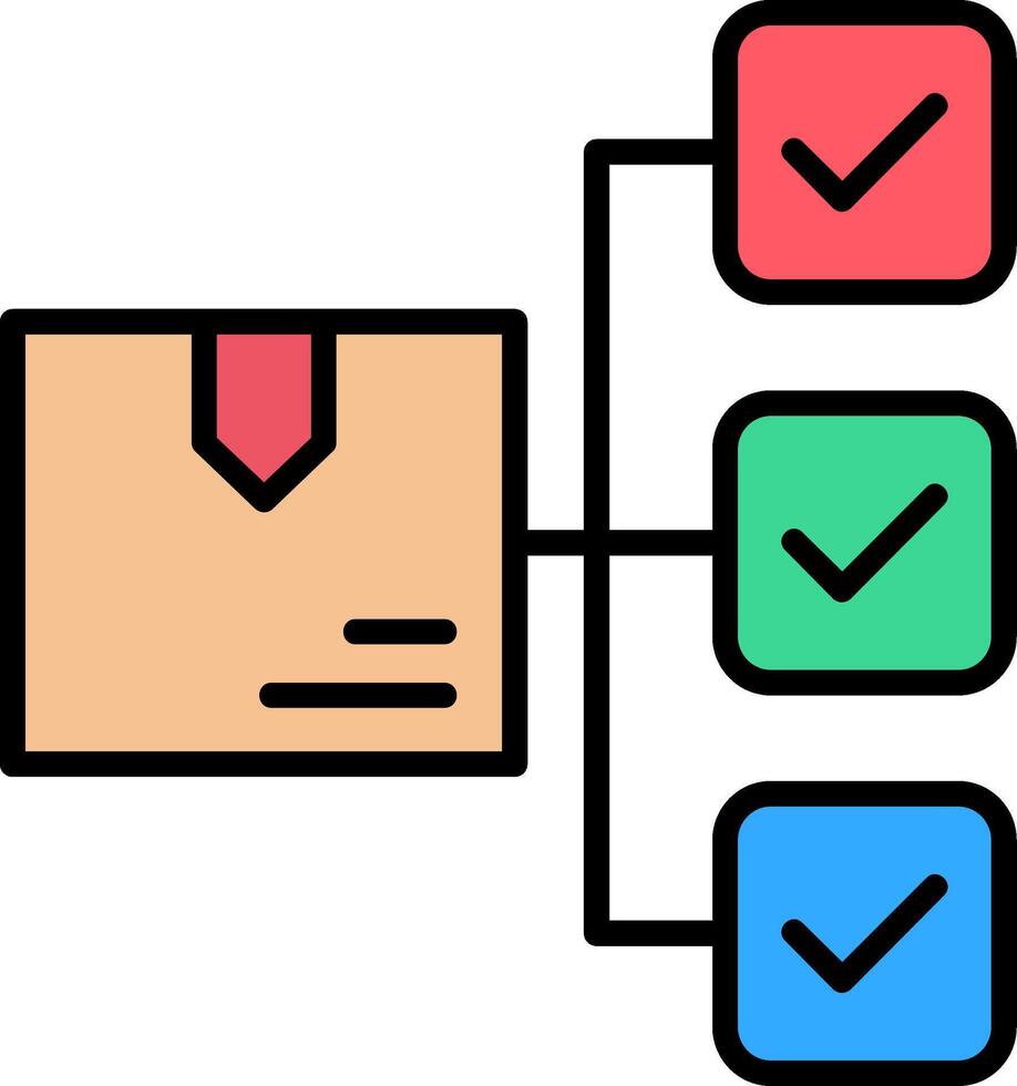 Distribution Line Filled Icon vector