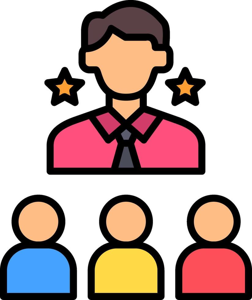Leads Line Filled Icon vector
