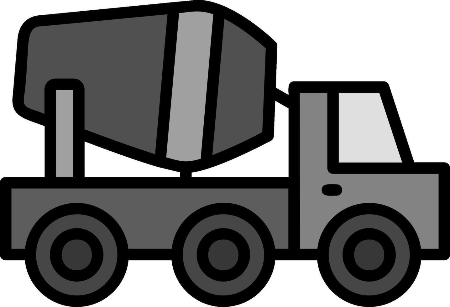 Mixer Truck Line Filled Icon vector
