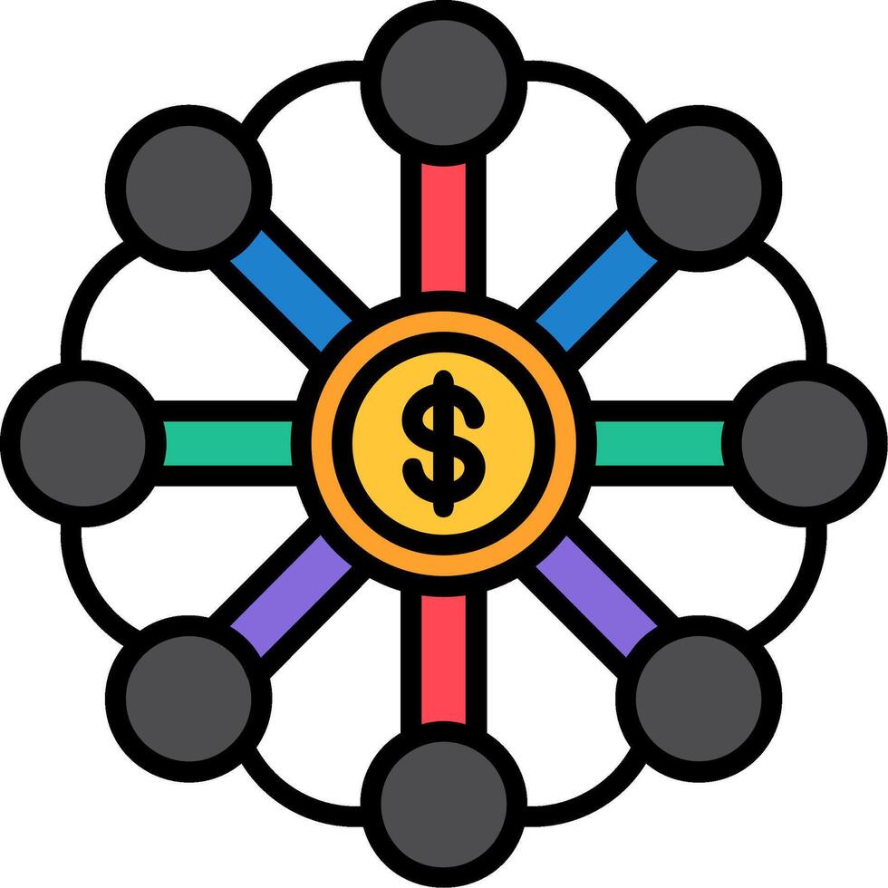 Business Line Filled Icon vector