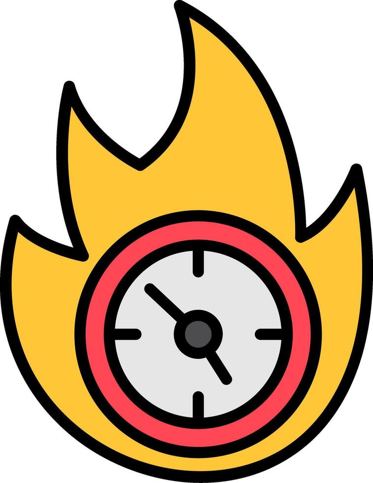 Hot Deal Line Filled Icon vector