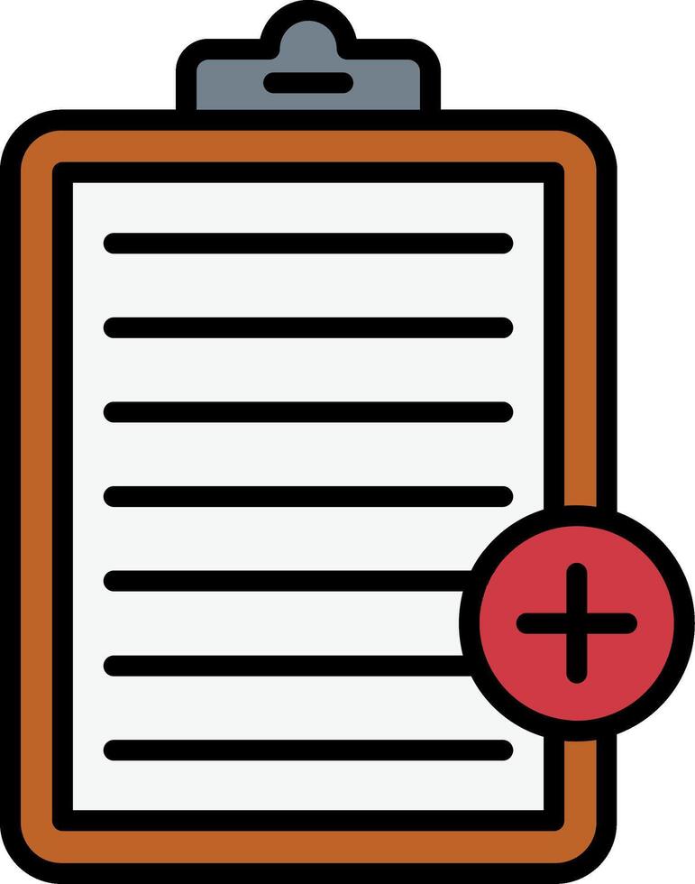 New Task Line Filled Icon vector