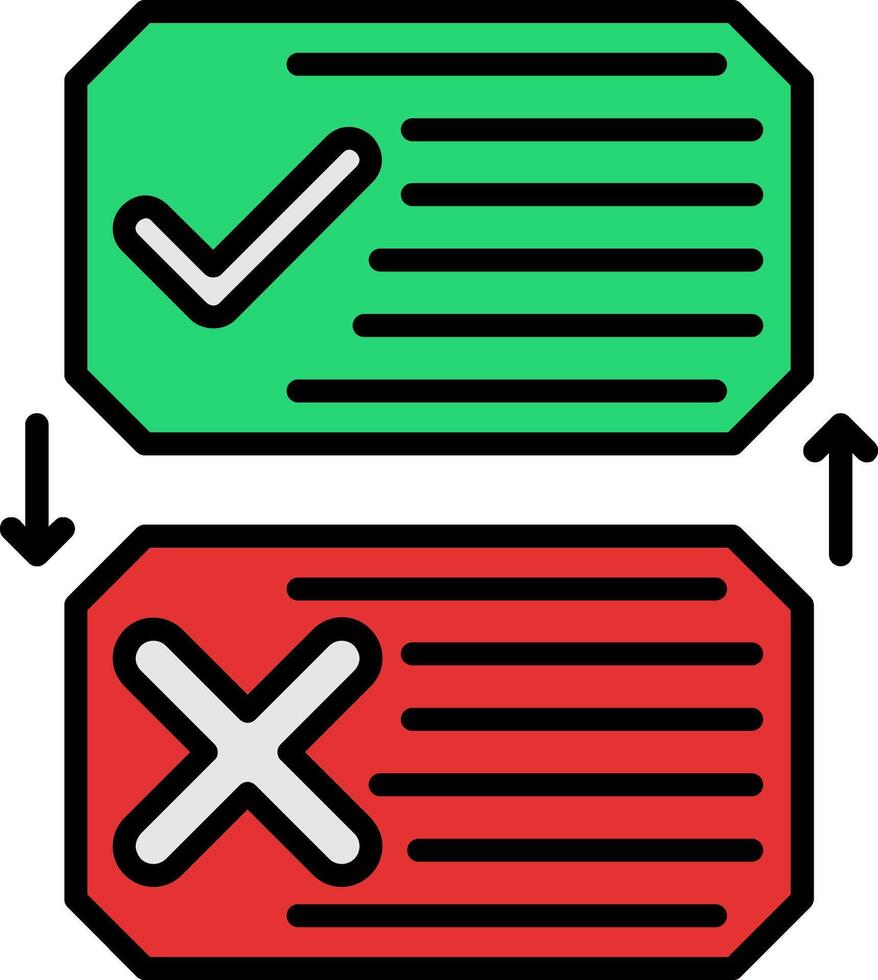 List Line Filled Icon vector