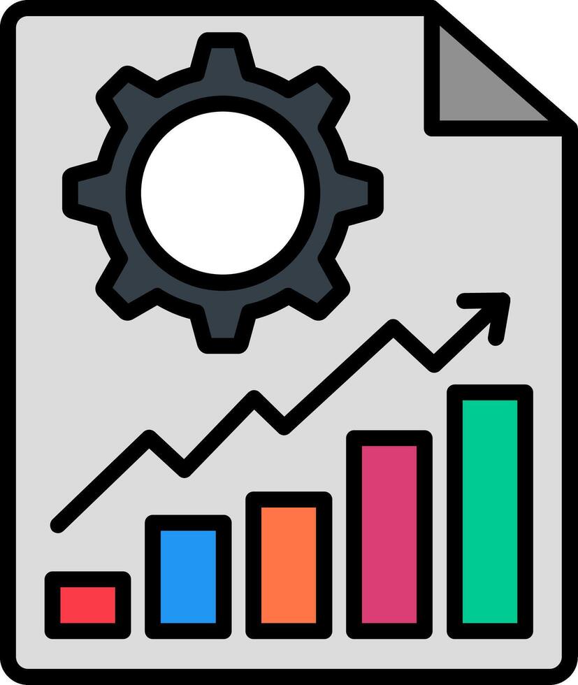 Project Management Line Filled Icon vector