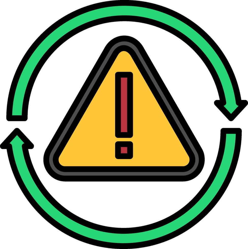 Reboot Line Filled Icon vector
