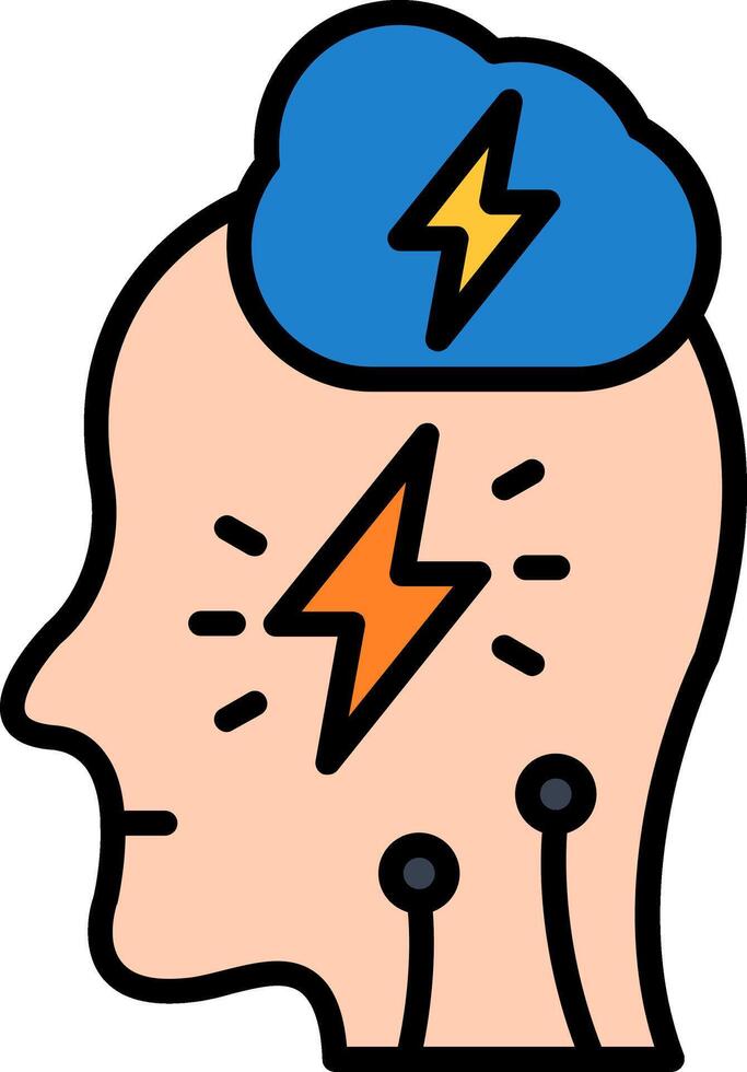 Stress Line Filled Icon vector