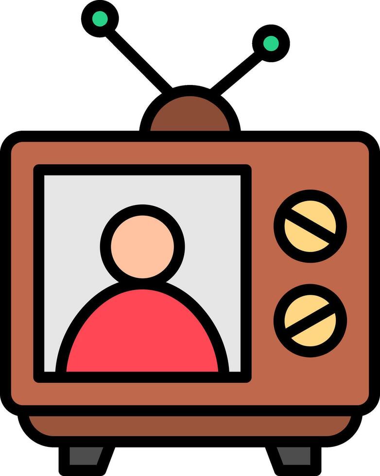 Broadcast Line Filled Icon vector