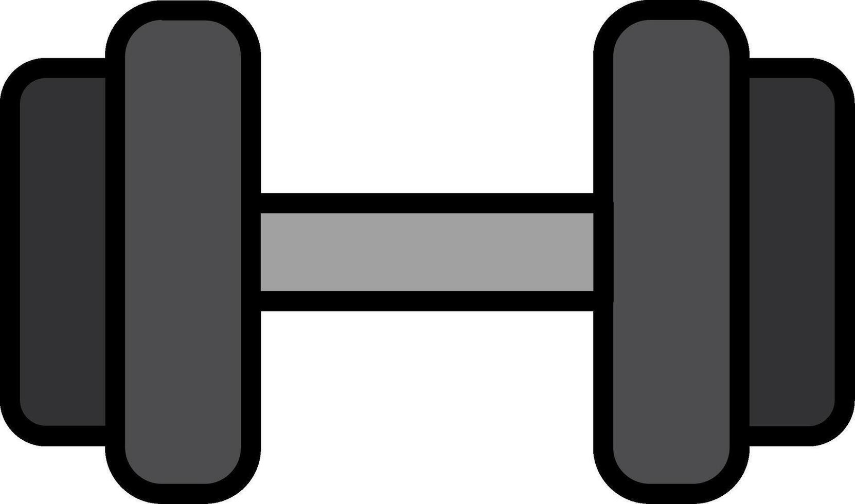 Dumbbell Line Filled Icon vector