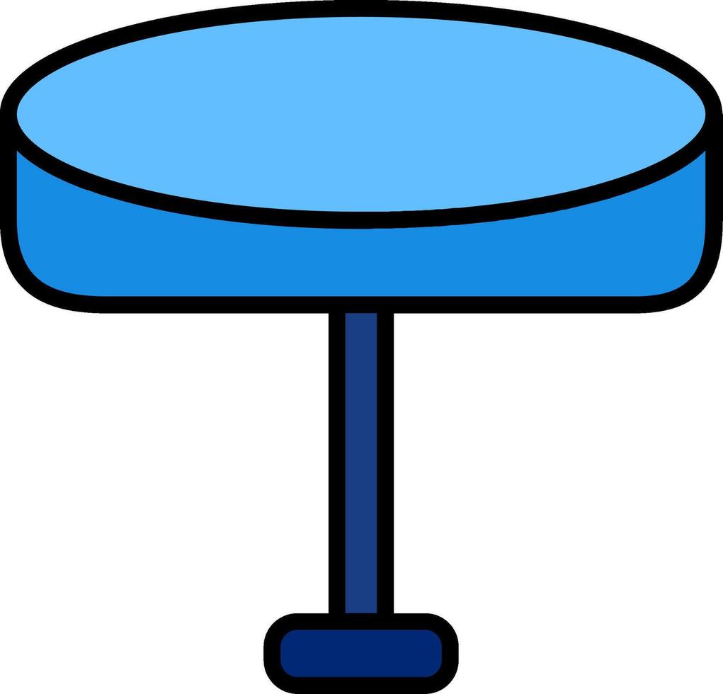Glass Table Line Filled Icon vector