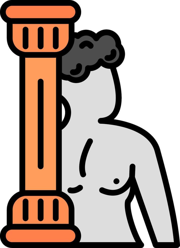 Myth Line Filled Icon vector