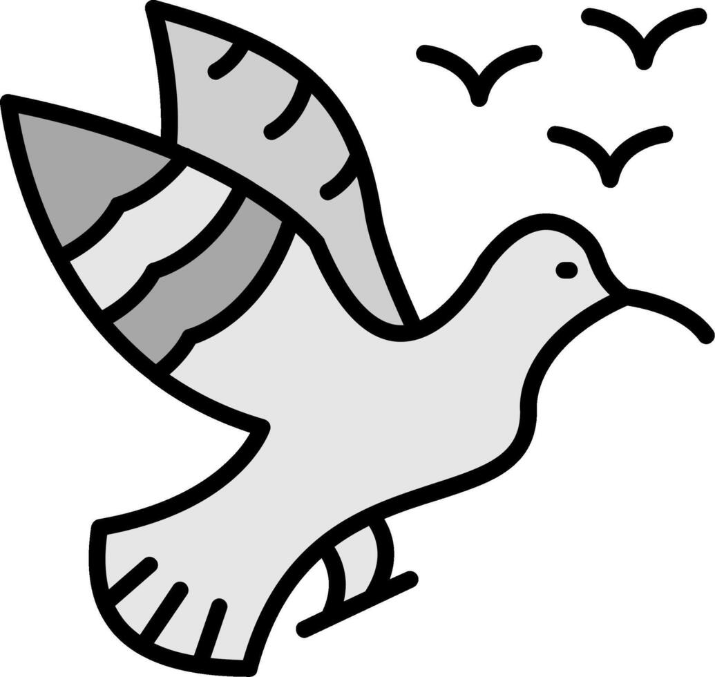 Bird Line Filled Icon vector