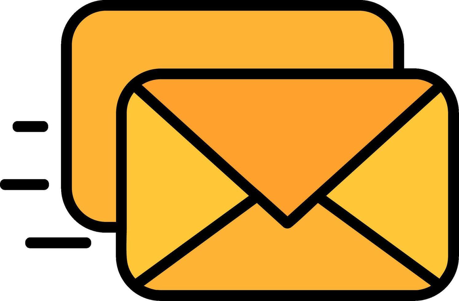 Envelope Line Filled Icon vector