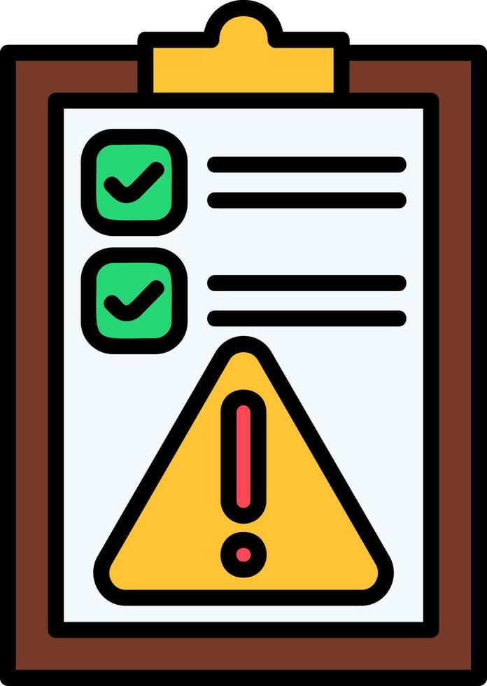 Planning Line Filled Icon vector