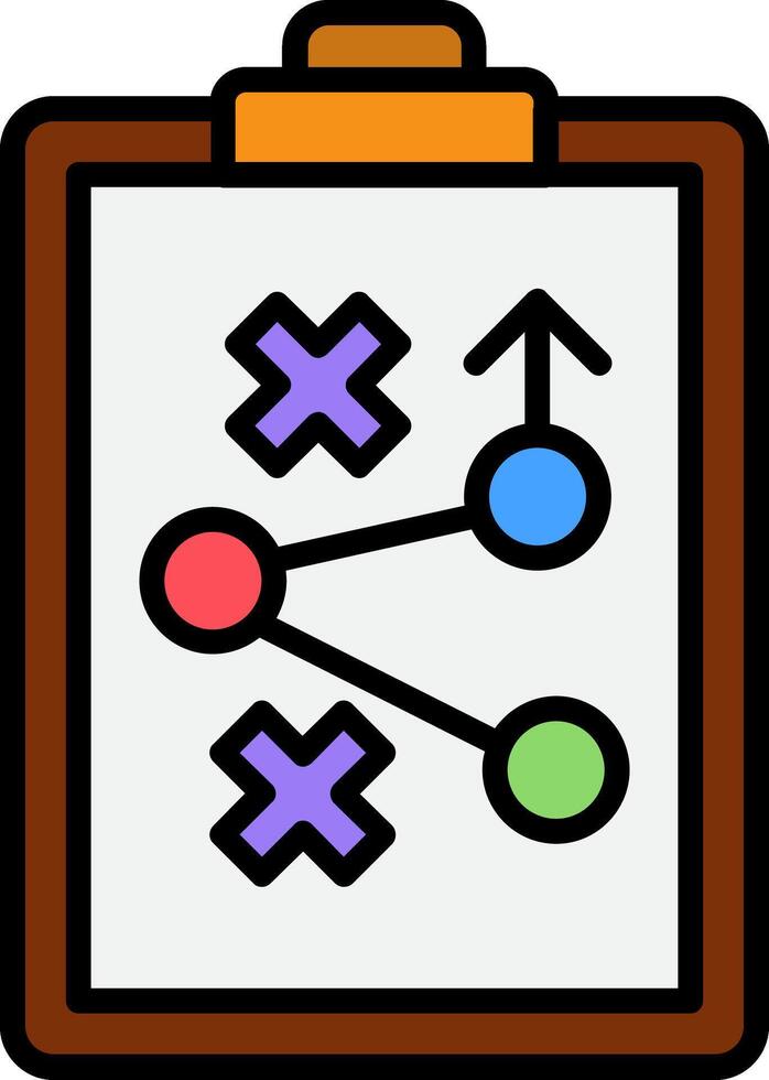 Strategy Line Filled Icon vector