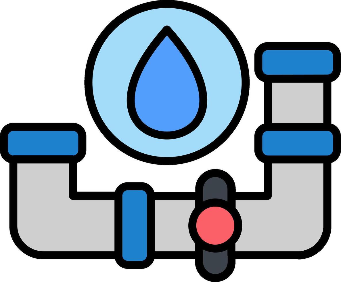Water Pipe Line Filled Icon 53853636 Vector Art at Vecteezy