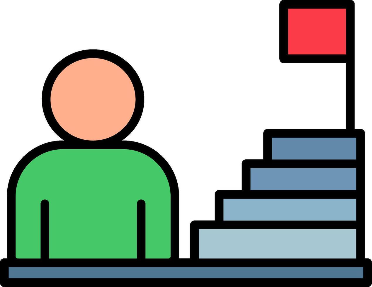 Career Line Filled Icon vector