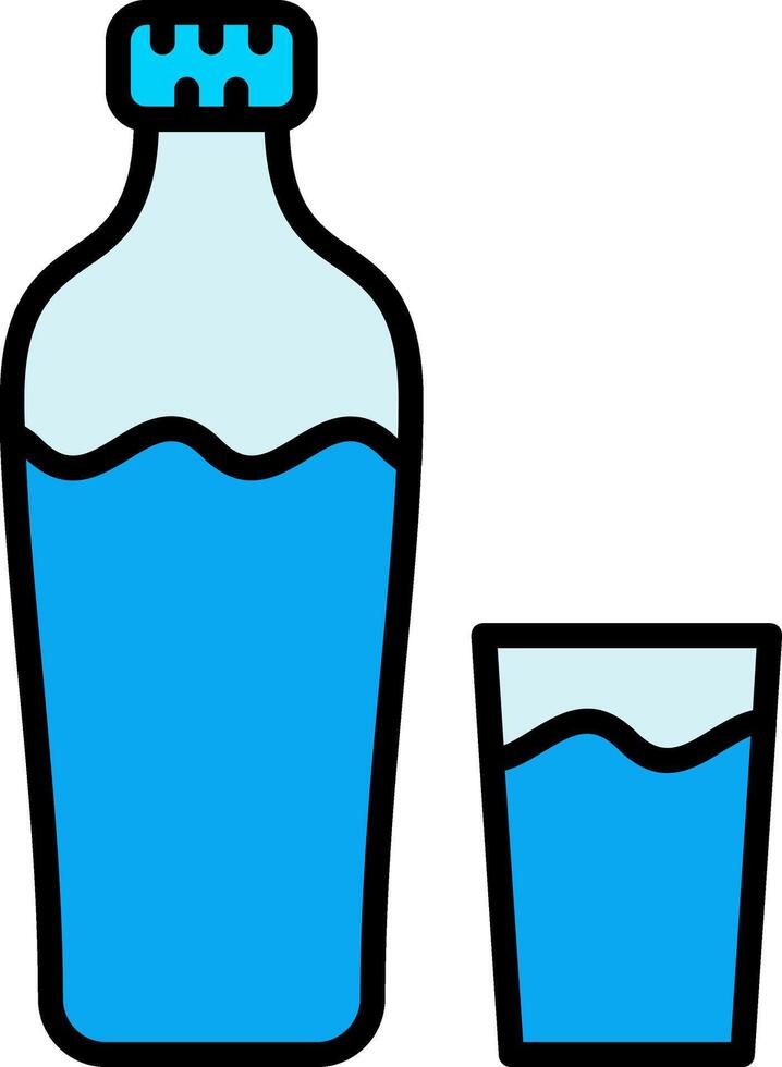Bottle Line Filled Icon vector