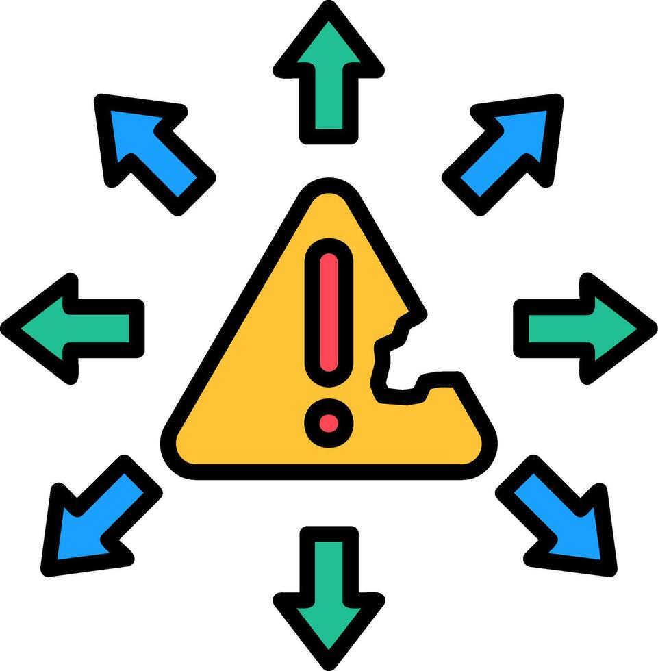 Exposure Line Filled Icon vector