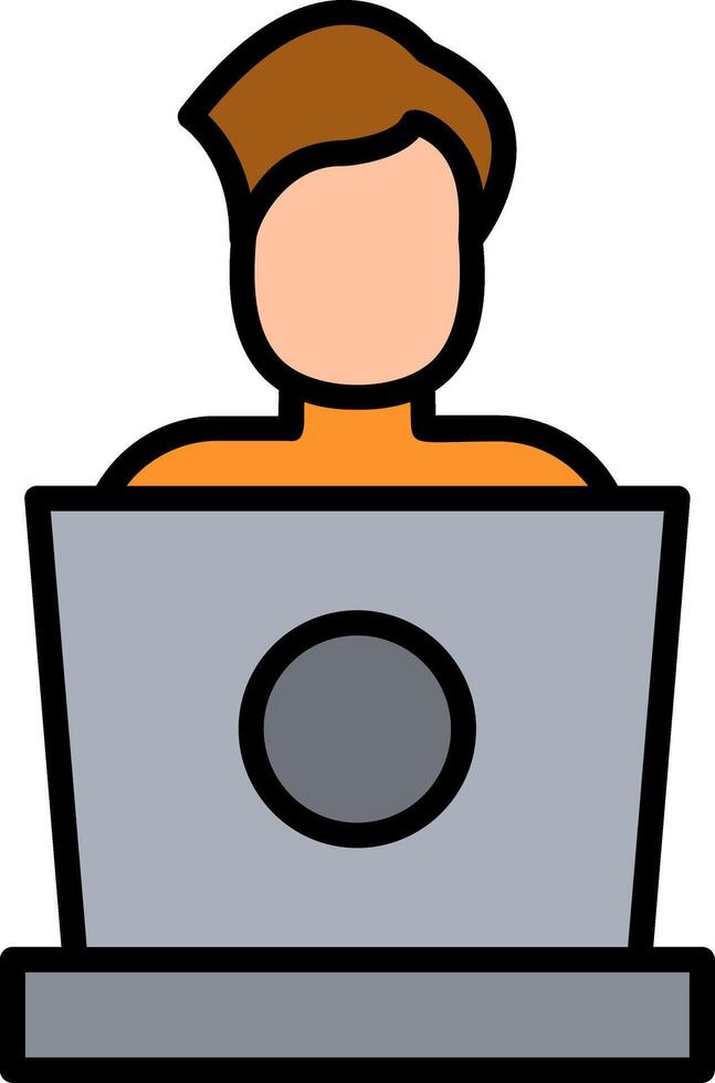Freelancer Line Filled Icon vector