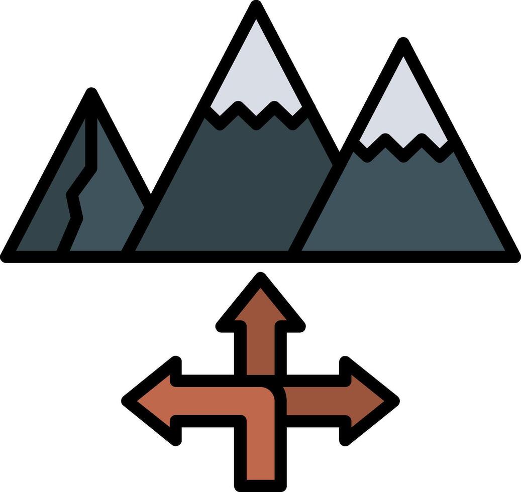 Pathway Line Filled Icon vector