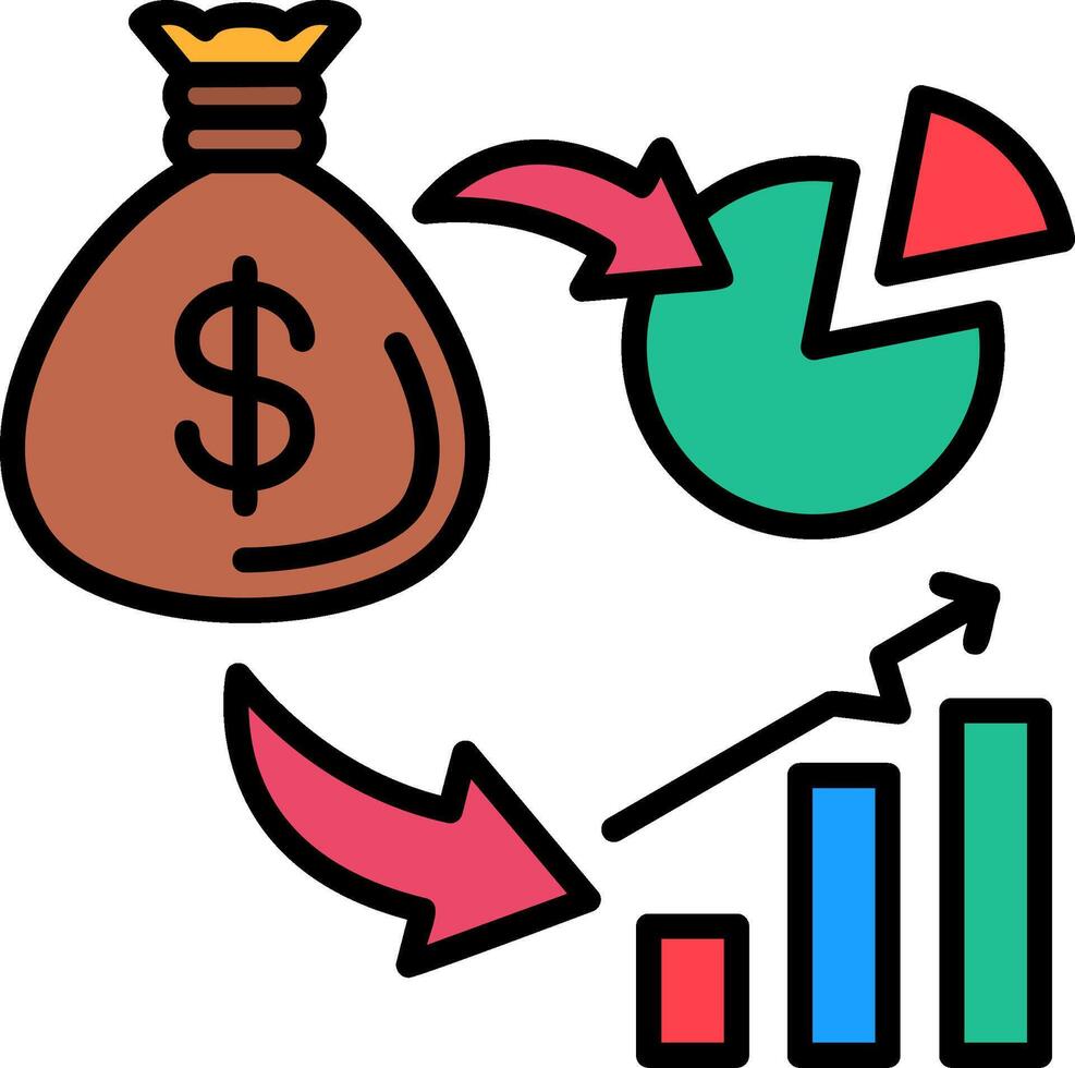 Active Line Filled Icon vector
