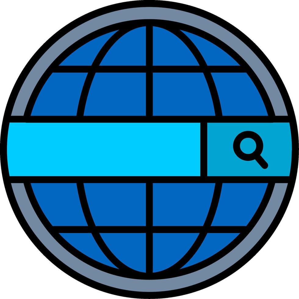 Browser Line Filled Icon vector