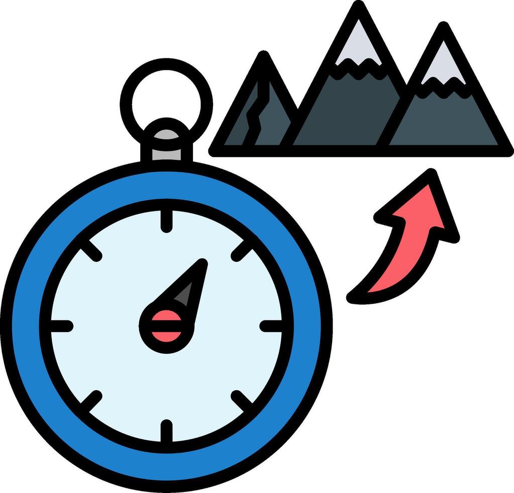Pathway Line Filled Icon vector