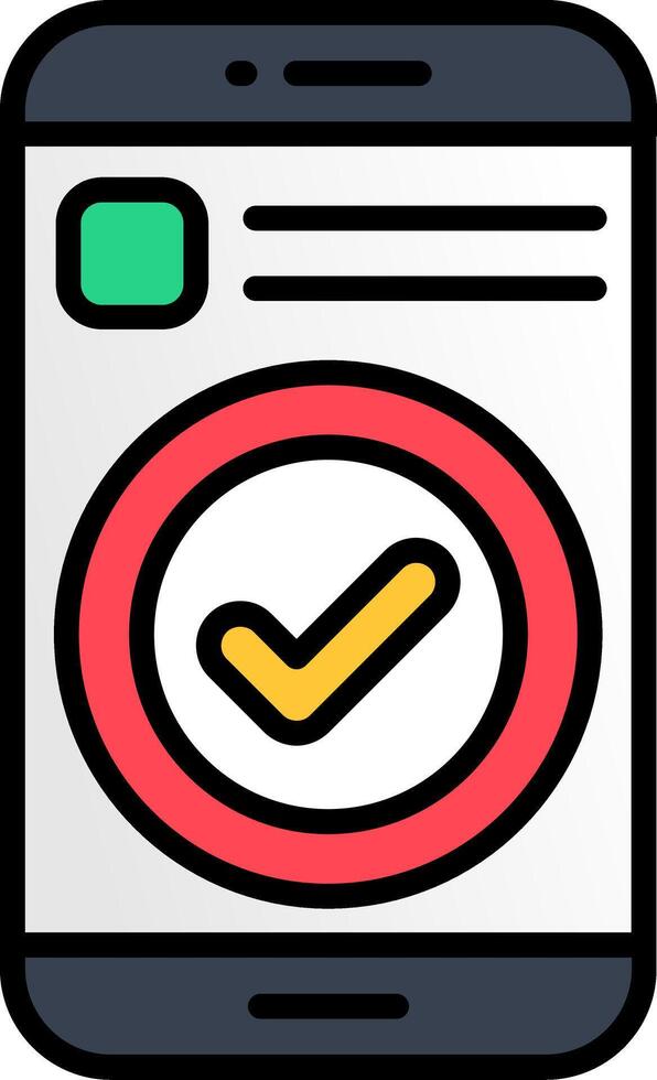 Order Line Filled Icon vector