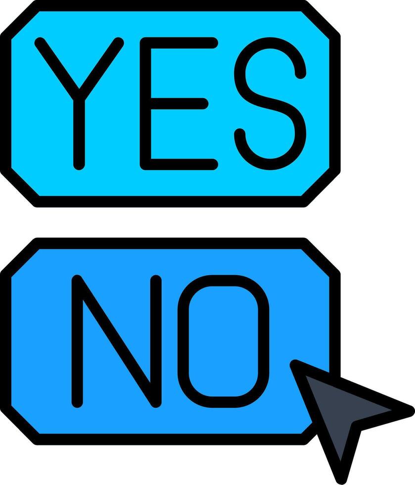 No Line Filled Icon vector