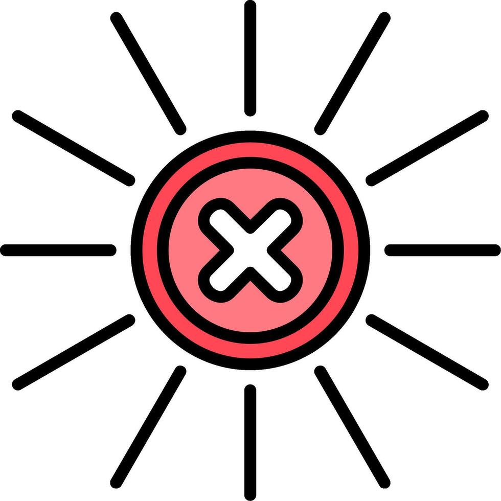 Rejected Line Filled Icon vector