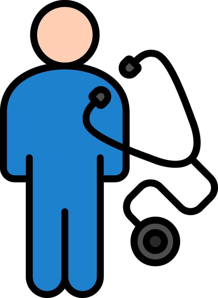 Regular Checkup Line Filled Icon vector