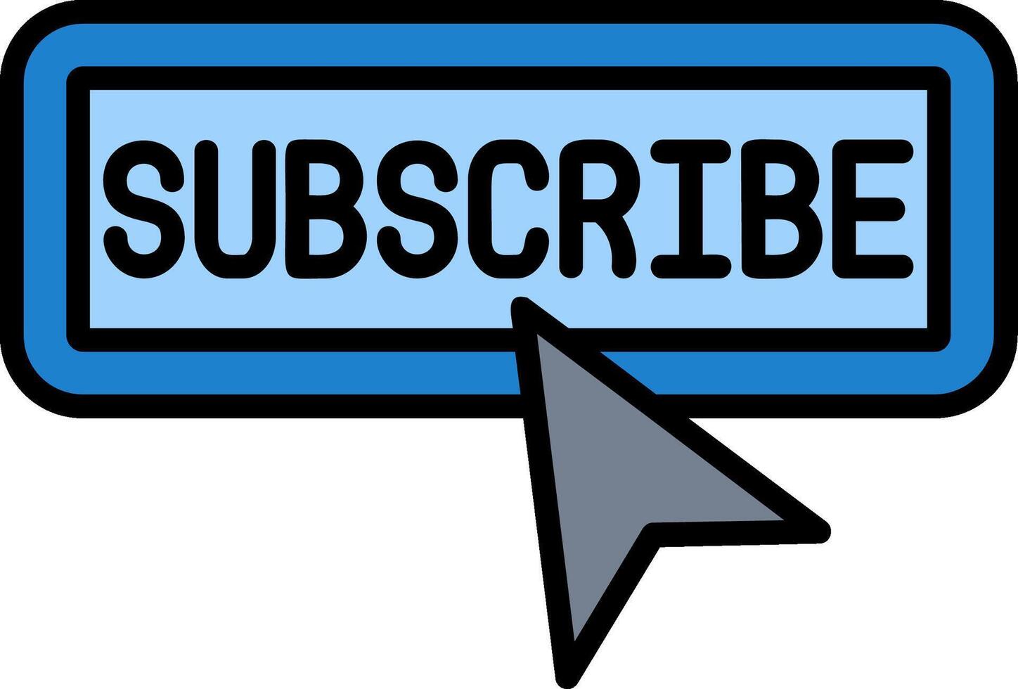 Sub Line Filled Icon vector