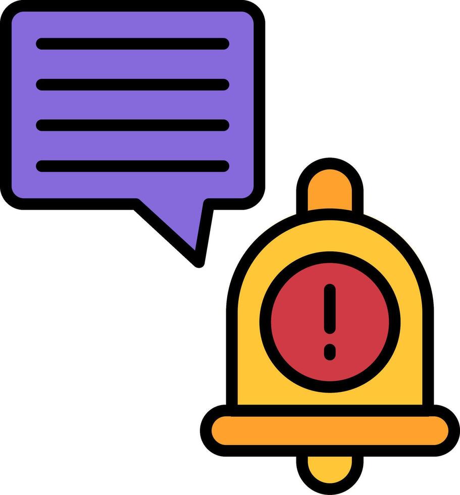 Announcement Line Filled Icon vector