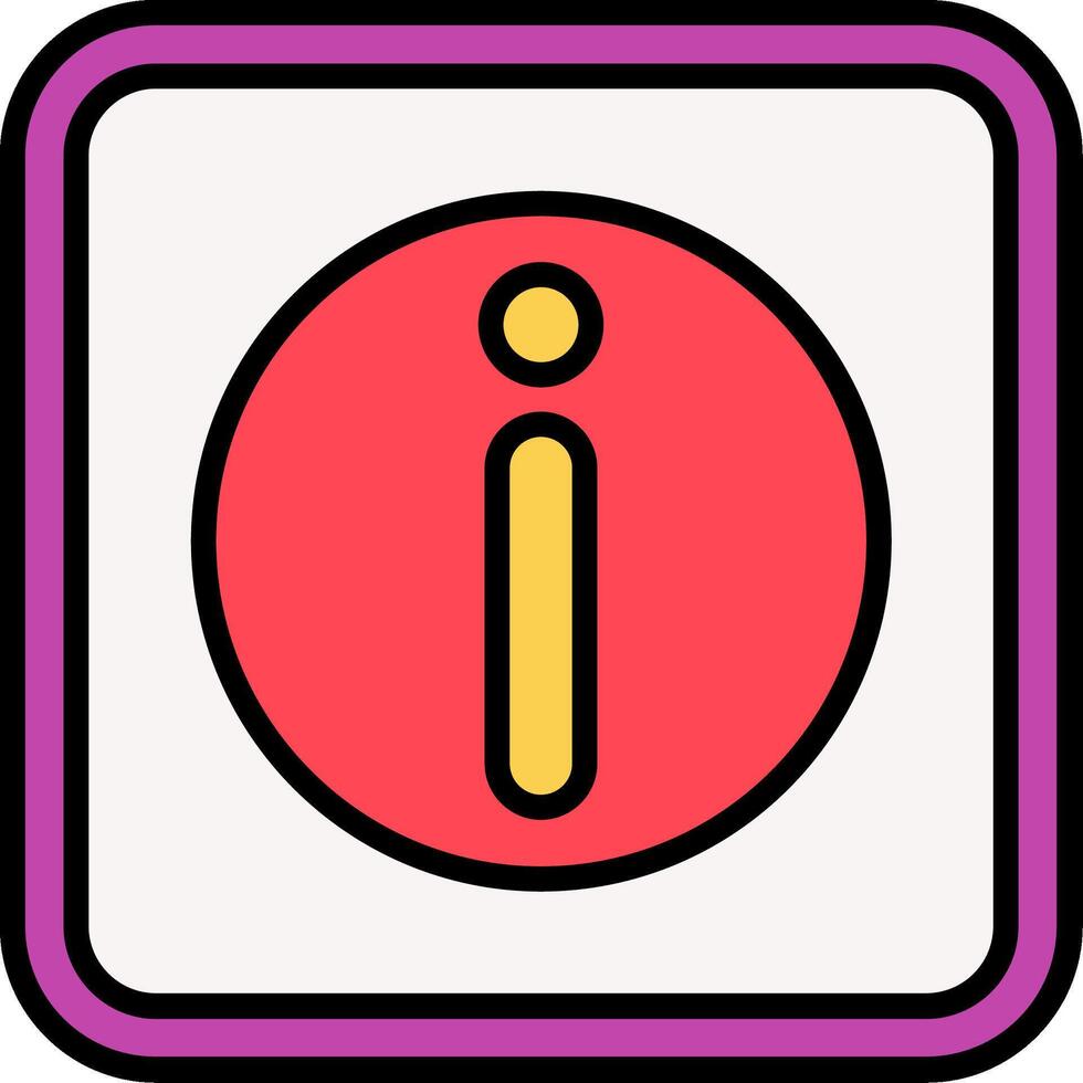 Information Line Filled Icon vector