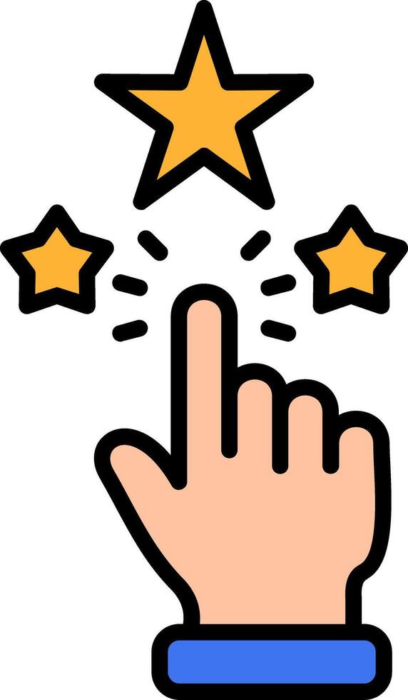 Review Line Filled Icon vector