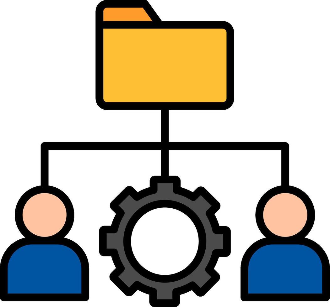 Resource Line Filled Icon vector