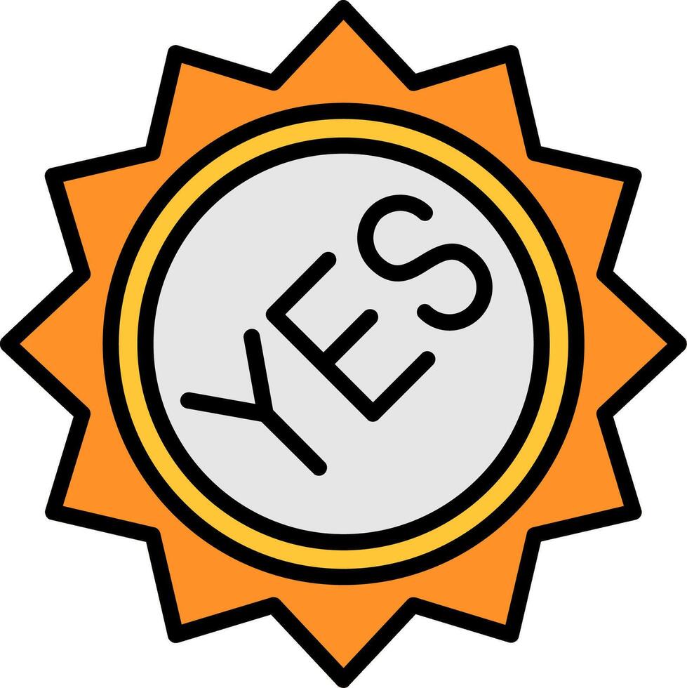 Stamp Line Filled Icon vector