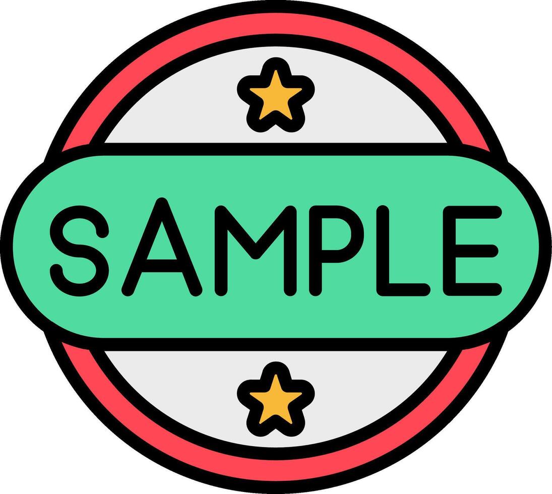 Sample Line Filled Icon vector