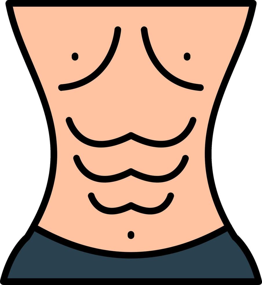 Abs Line Filled Icon vector