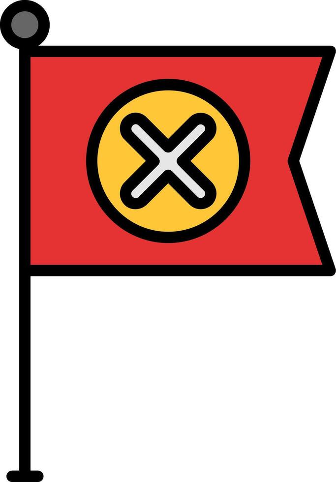 Cross Line Filled Icon vector