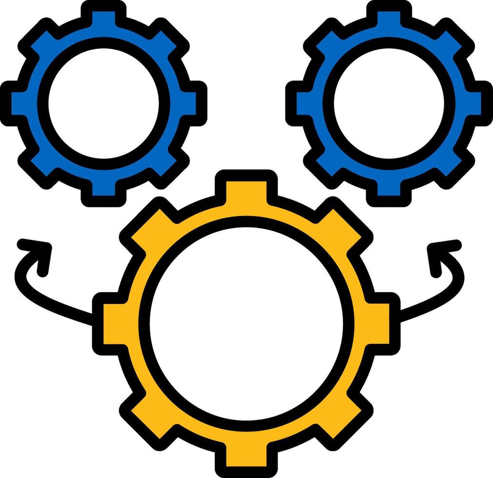 Development Line Filled Icon vector