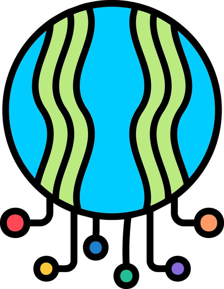 Globalization Line Filled Icon vector