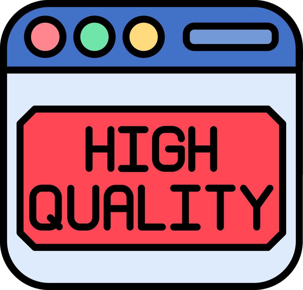 High Quality Line Filled Icon vector