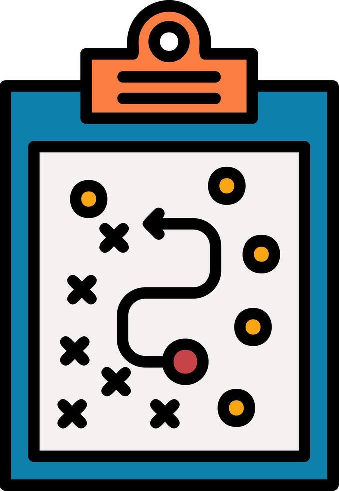 Plan Line Filled Icon vector