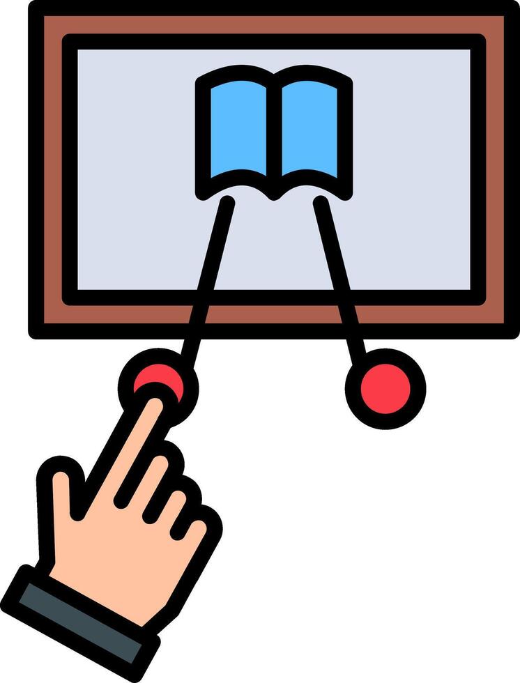 Interactive Line Filled Icon vector