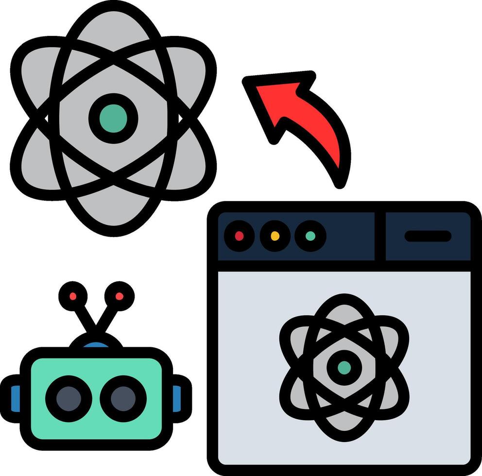 Ai Line Filled Icon vector