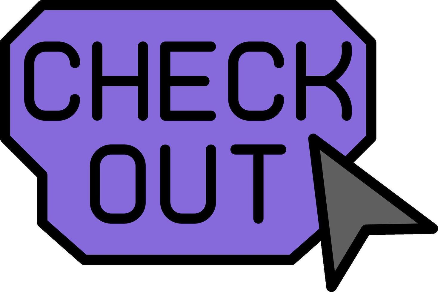 Check Out Line Filled Icon vector