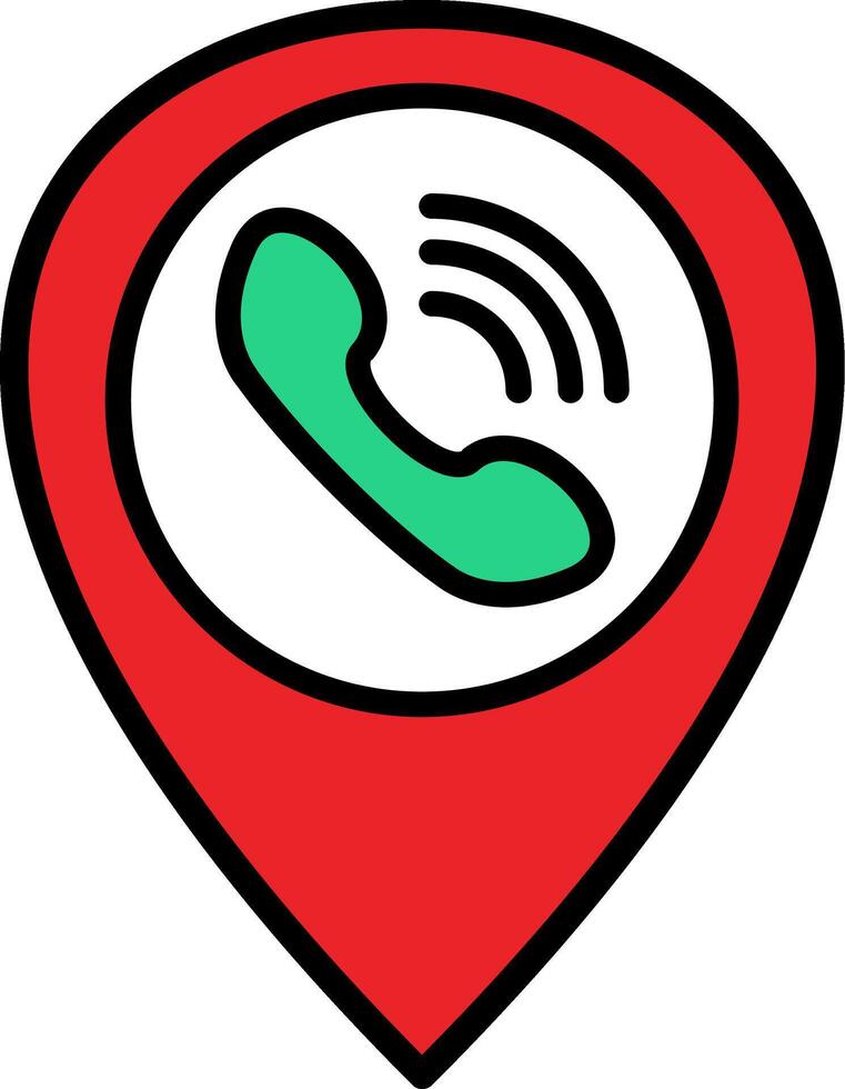 Call Line Filled Icon vector