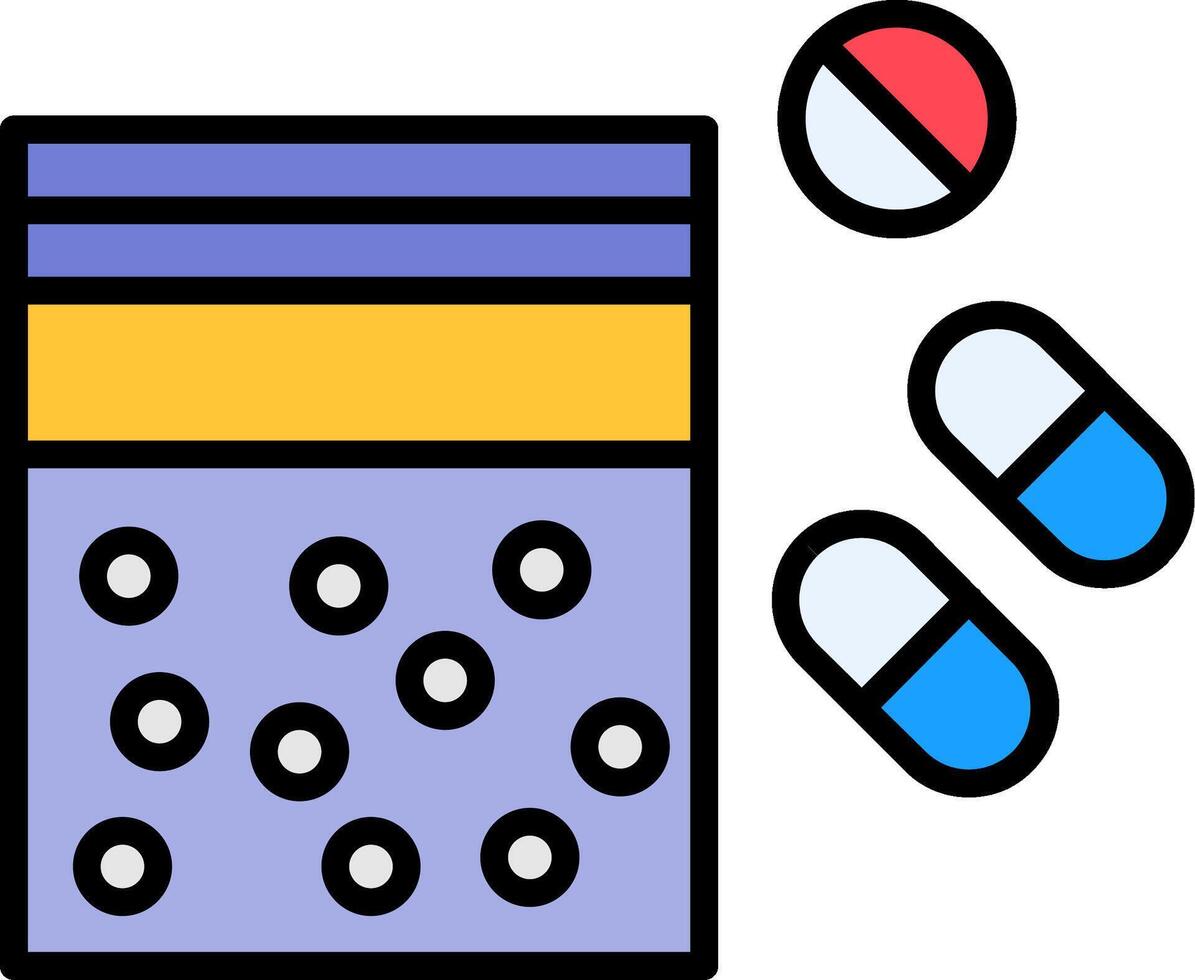 Drug Line Filled Icon vector