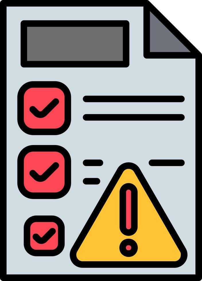 Plan Line Filled Icon vector